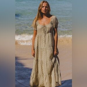 Daughters of India Sita Madi Dress in Green Lily